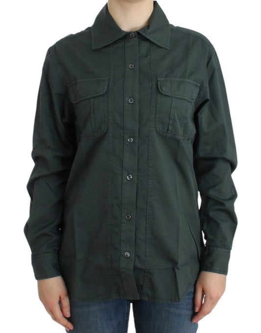 Cavalli Gray button down shirt $500.00 Cavalli Luzworld