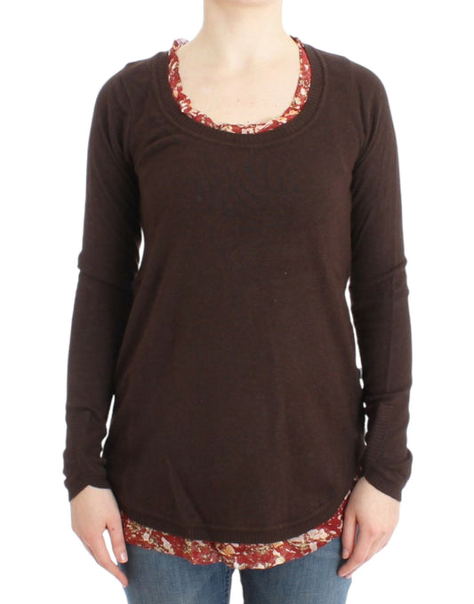 Cavalli Brown crewneck sweater $558.00 Cavalli Luzworld