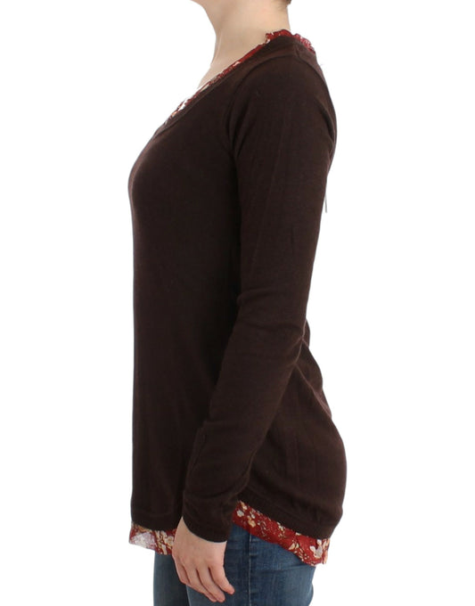 Cavalli Brown crewneck sweater $558.00 Cavalli Luzworld