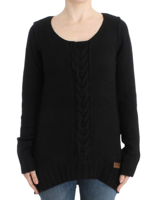 Cavalli Black knitted wool sweater $670.00 Cavalli Luzworld