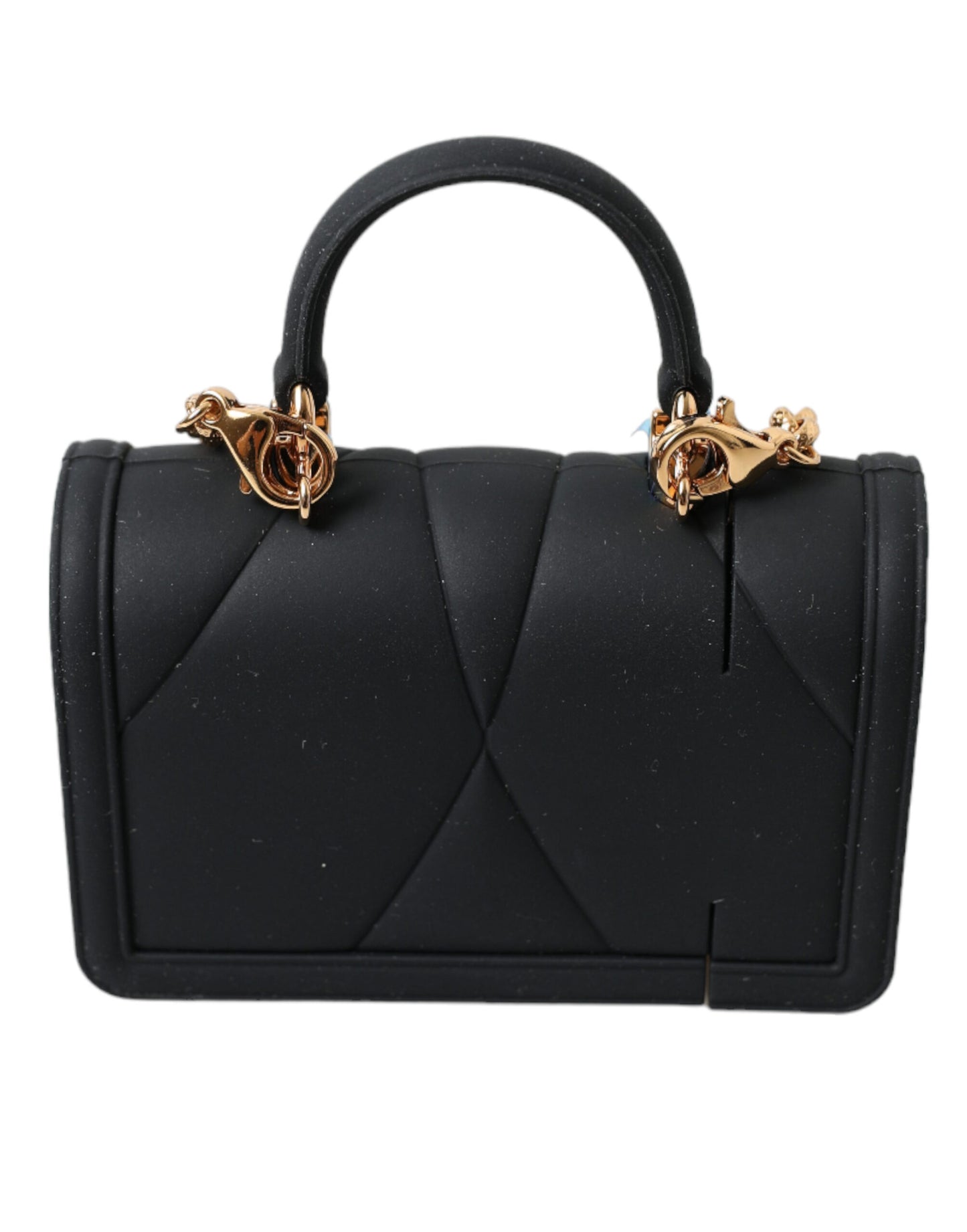 Dolce & Gabbana Black Silicone Devotion Heart Gold Chain Airpods Case