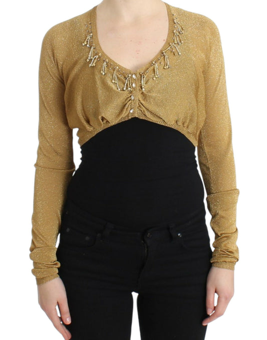 Cavalli Gold embellished gold shrug $670.00 Cavalli Luzworld