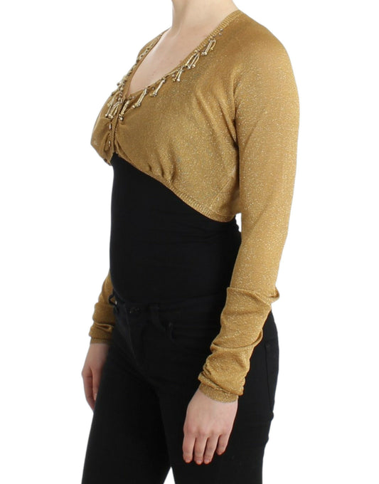 Cavalli Gold embellished gold shrug $670.00 Cavalli Luzworld