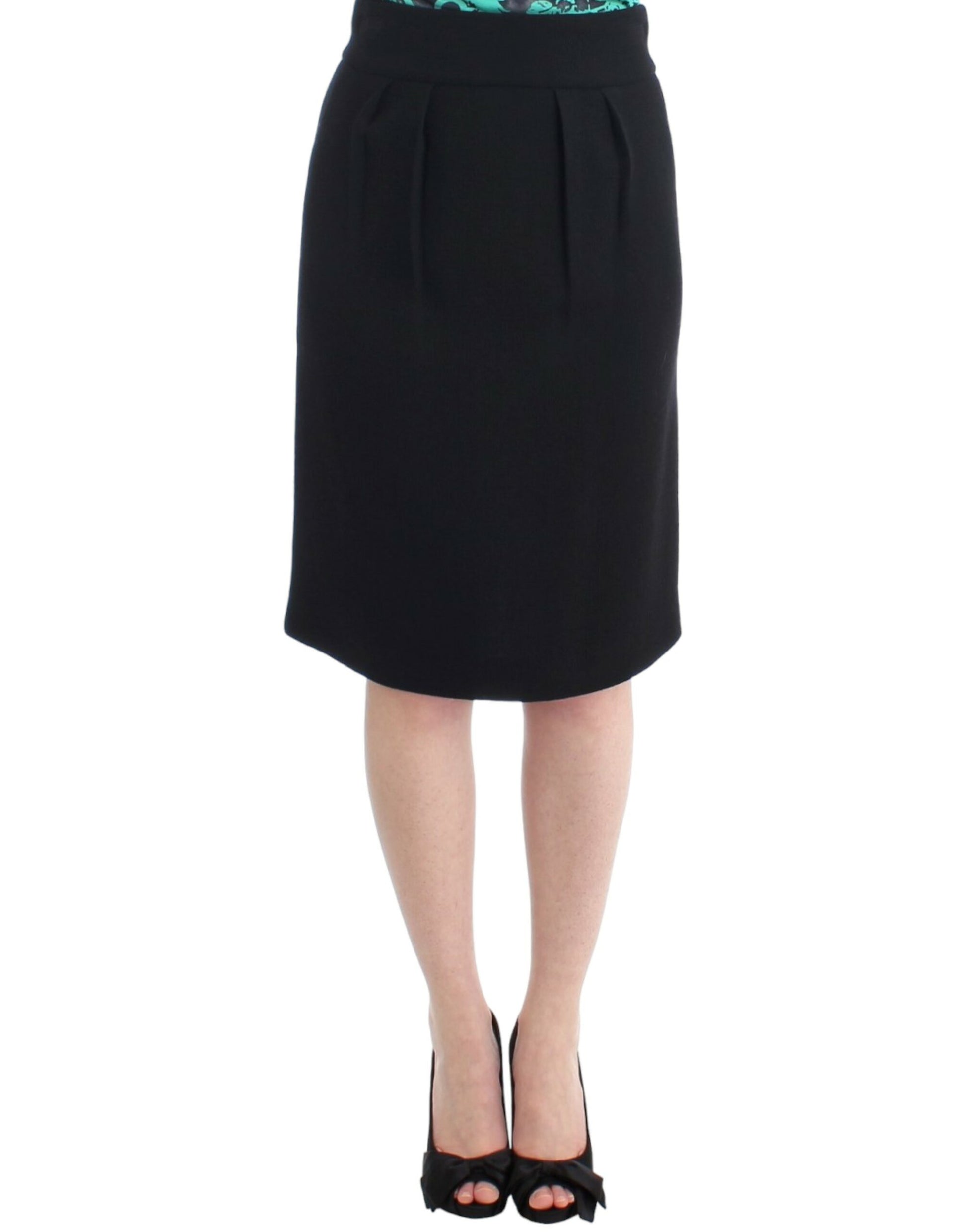 Cavalli Black wool pencil skirt $595.00 Cavalli Luzworld