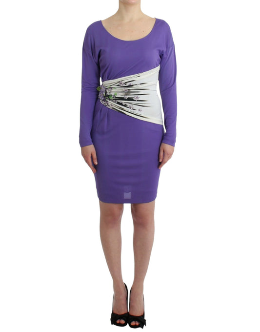 Cavalli Purple longsleeved dress $828.00 Cavalli Luzworld