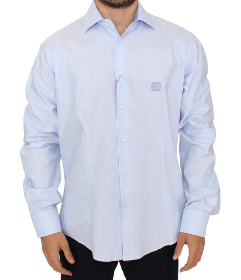 Cavalli Light blue cotton shirt $558.00 Cavalli Luzworld