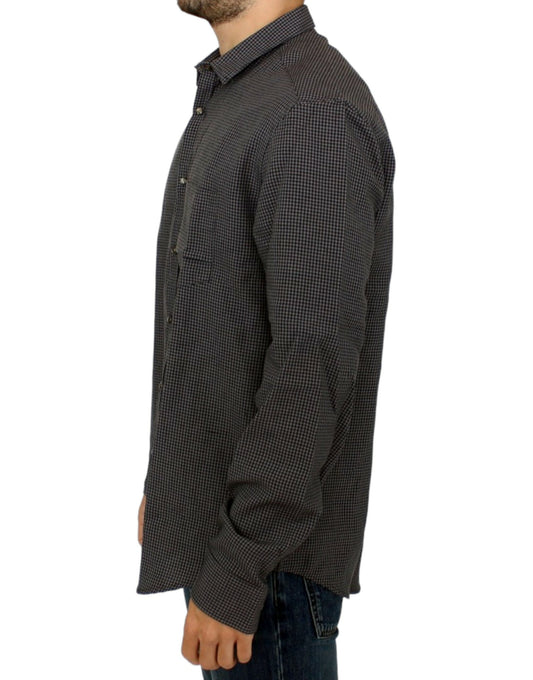 Costume National Gray linen casual shirt $612.00 Costume National Luzworld