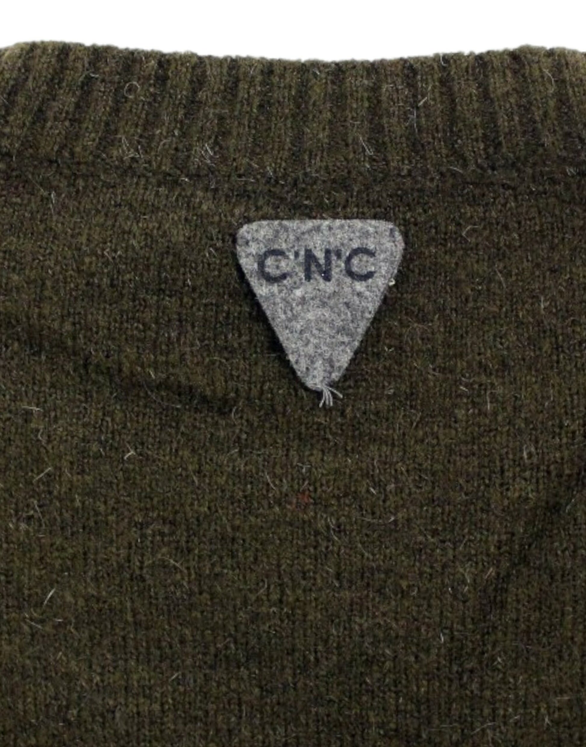 Costume National Brown striped crewneck sweater $702.00 Costume National Luzworld