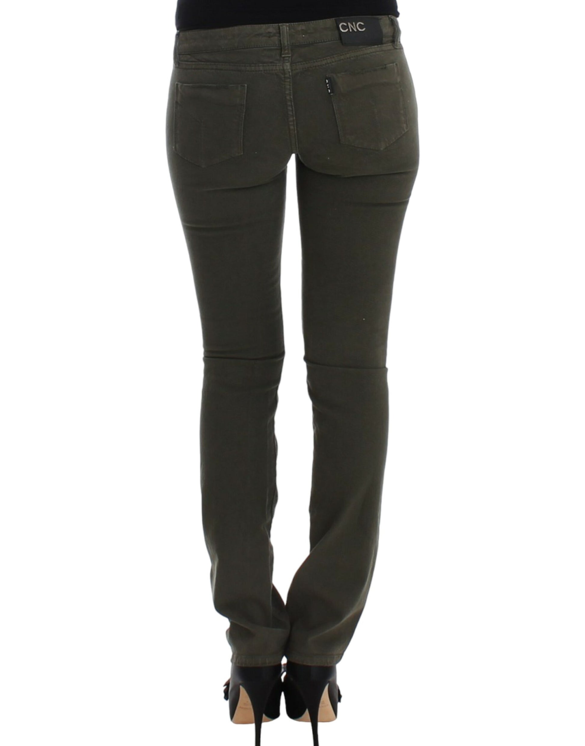 Costume National Green slim leg jeans $552.00 Costume National Luzworld