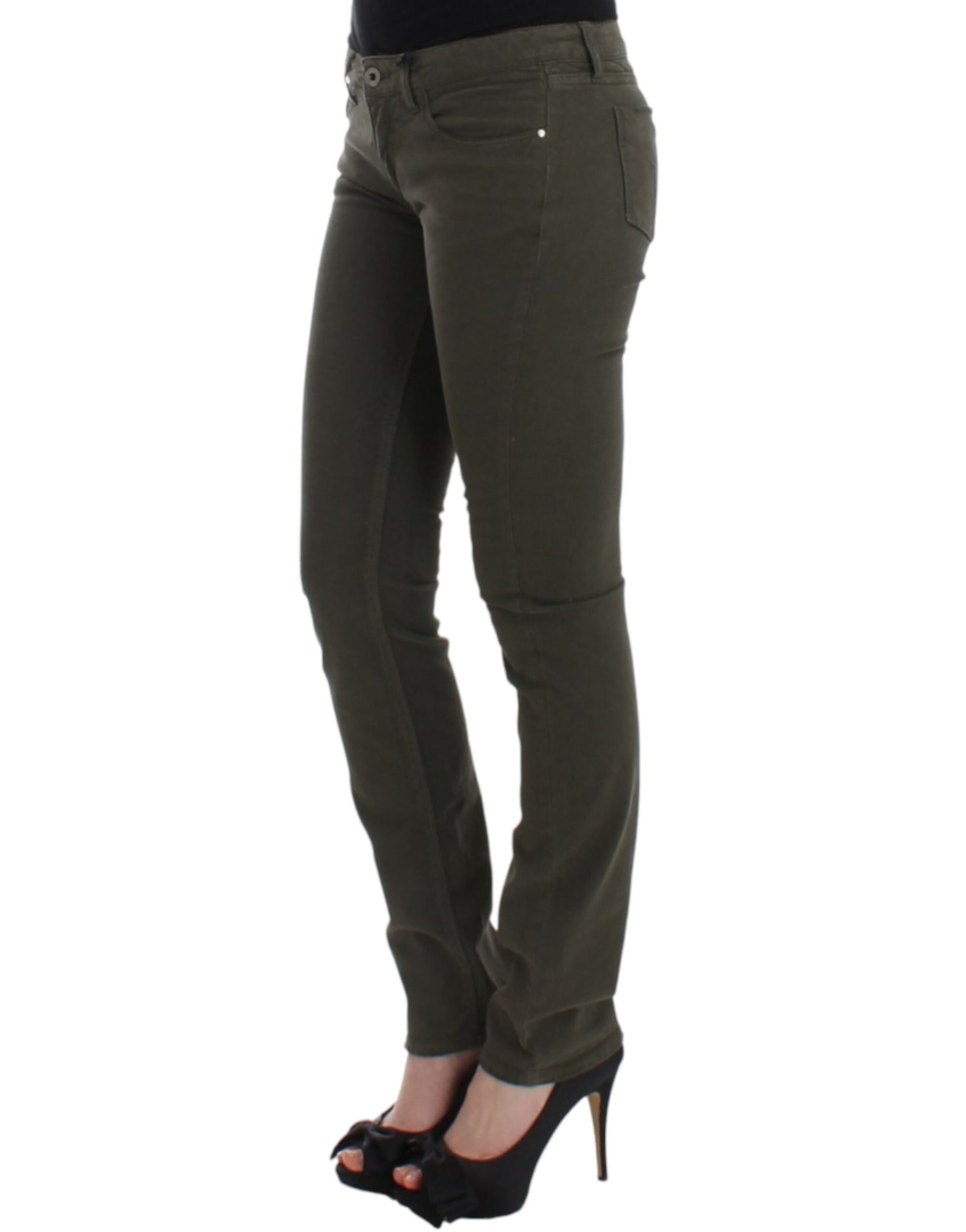 Costume National Green slim leg jeans $552.00 Costume National Luzworld