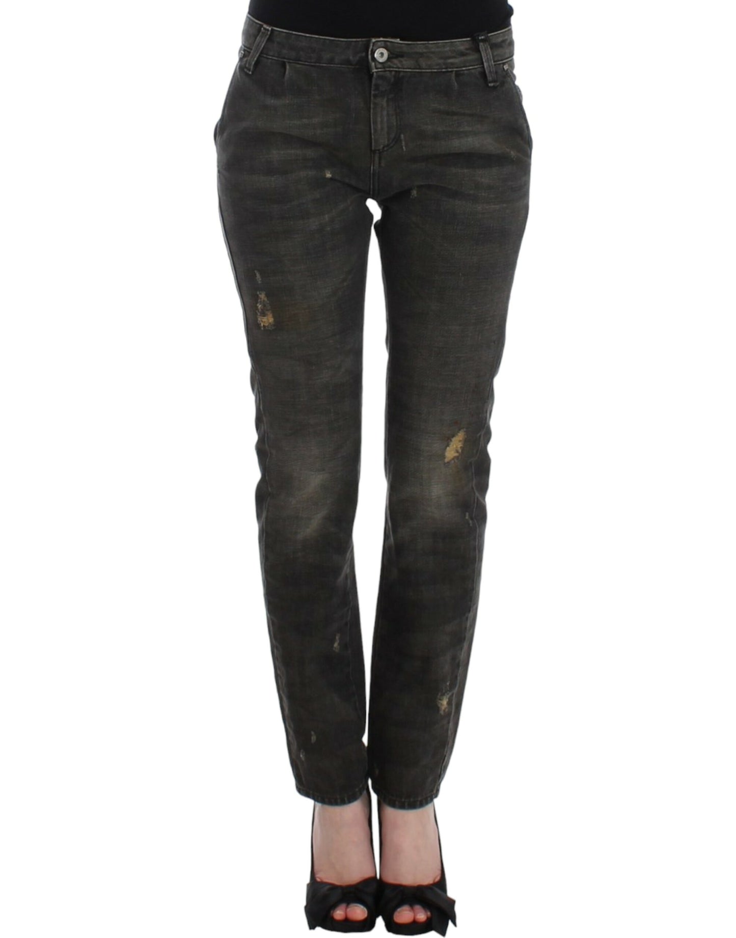 Costume National Gray distressed jeans $552.00 Costume National Luzworld