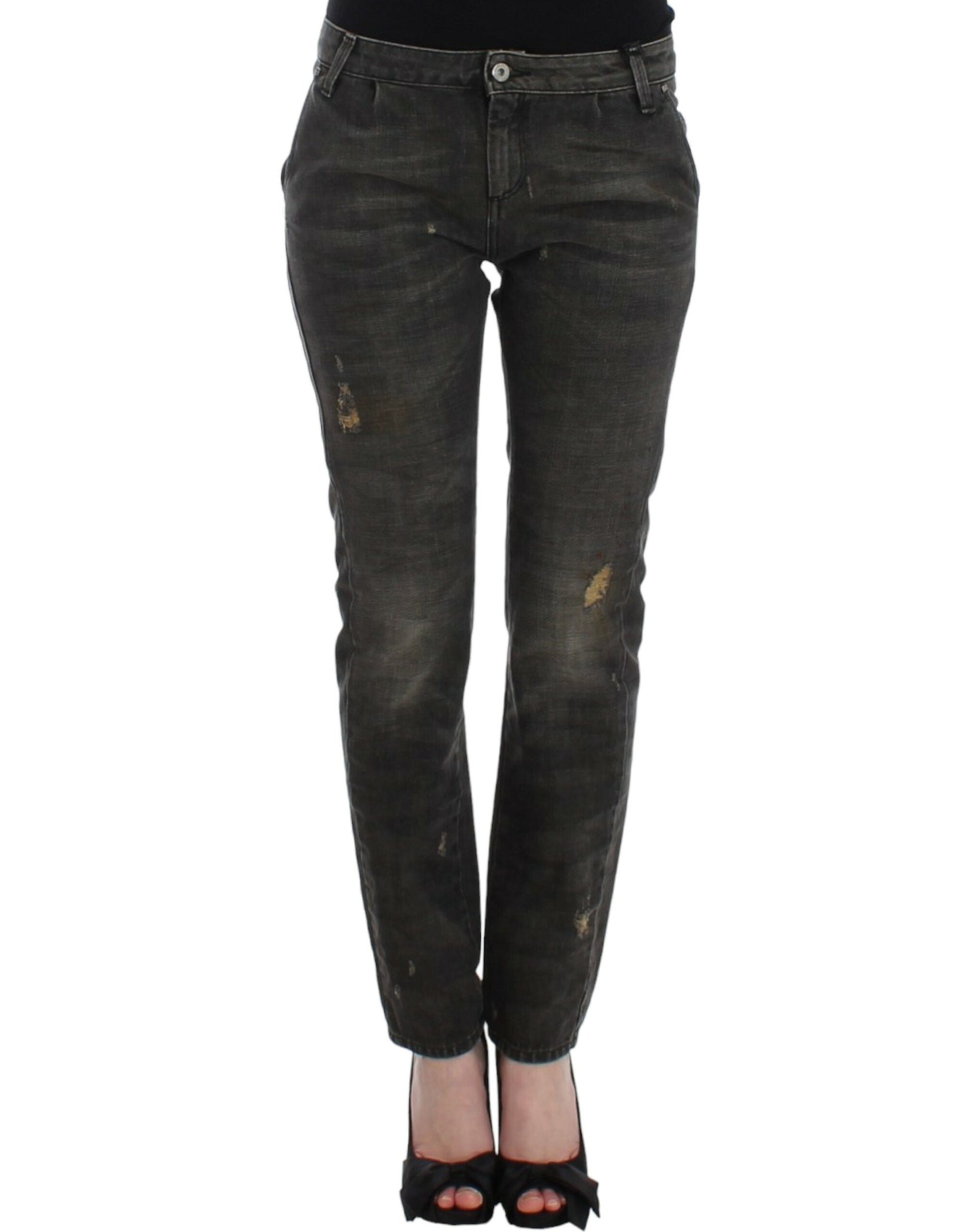 Costume National Gray distressed jeans $552.00 Costume National Luzworld