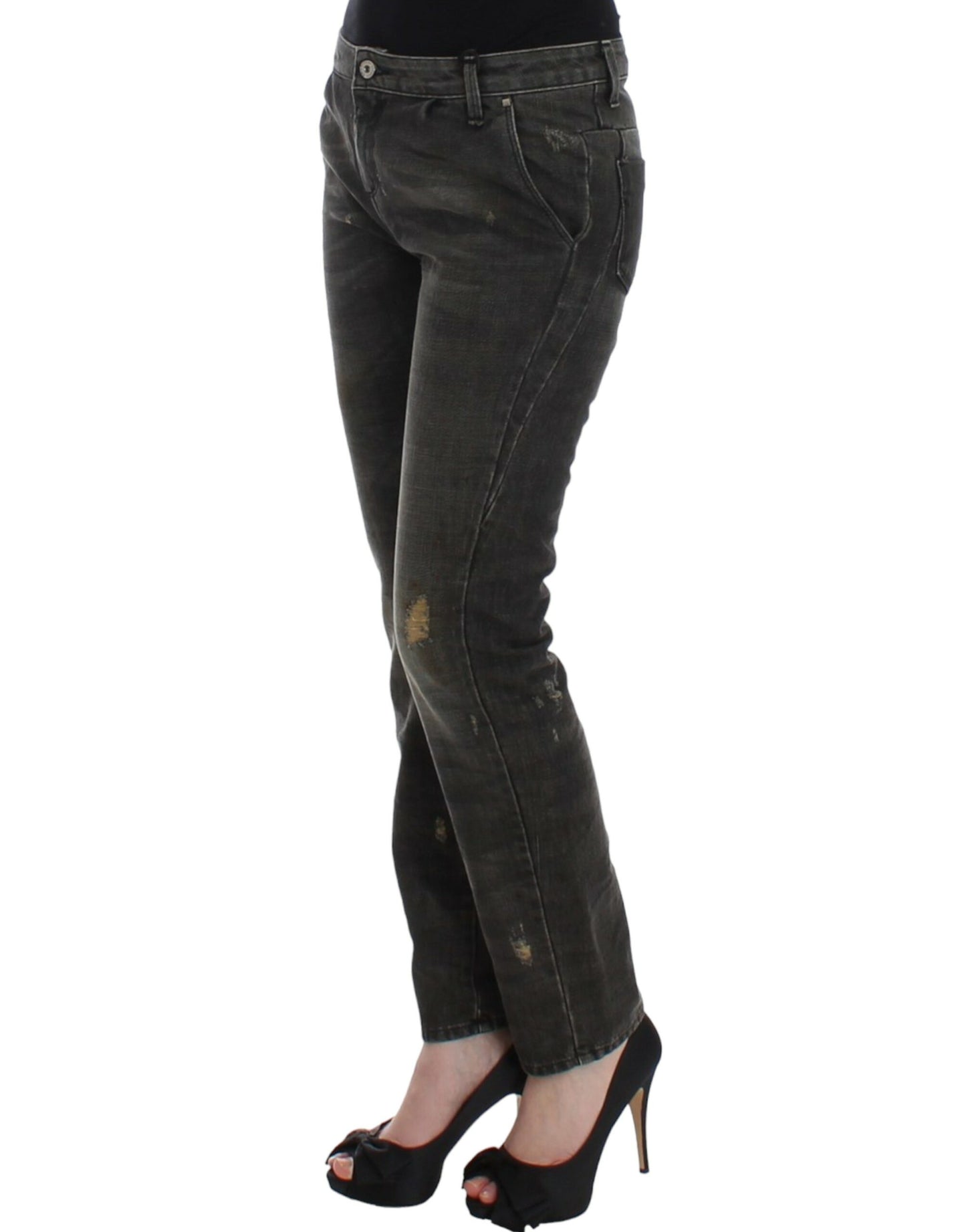 Costume National Gray distressed jeans $552.00 Costume National Luzworld