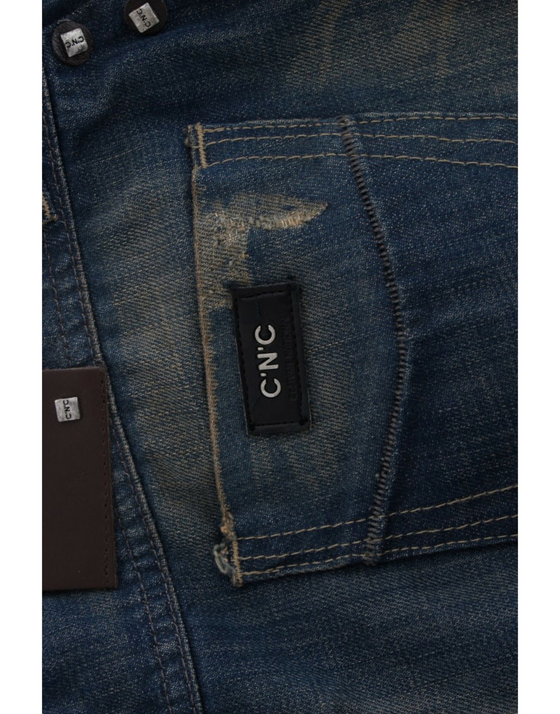 Costume National Blue straight leg jeans $552.00 Costume National Luzworld