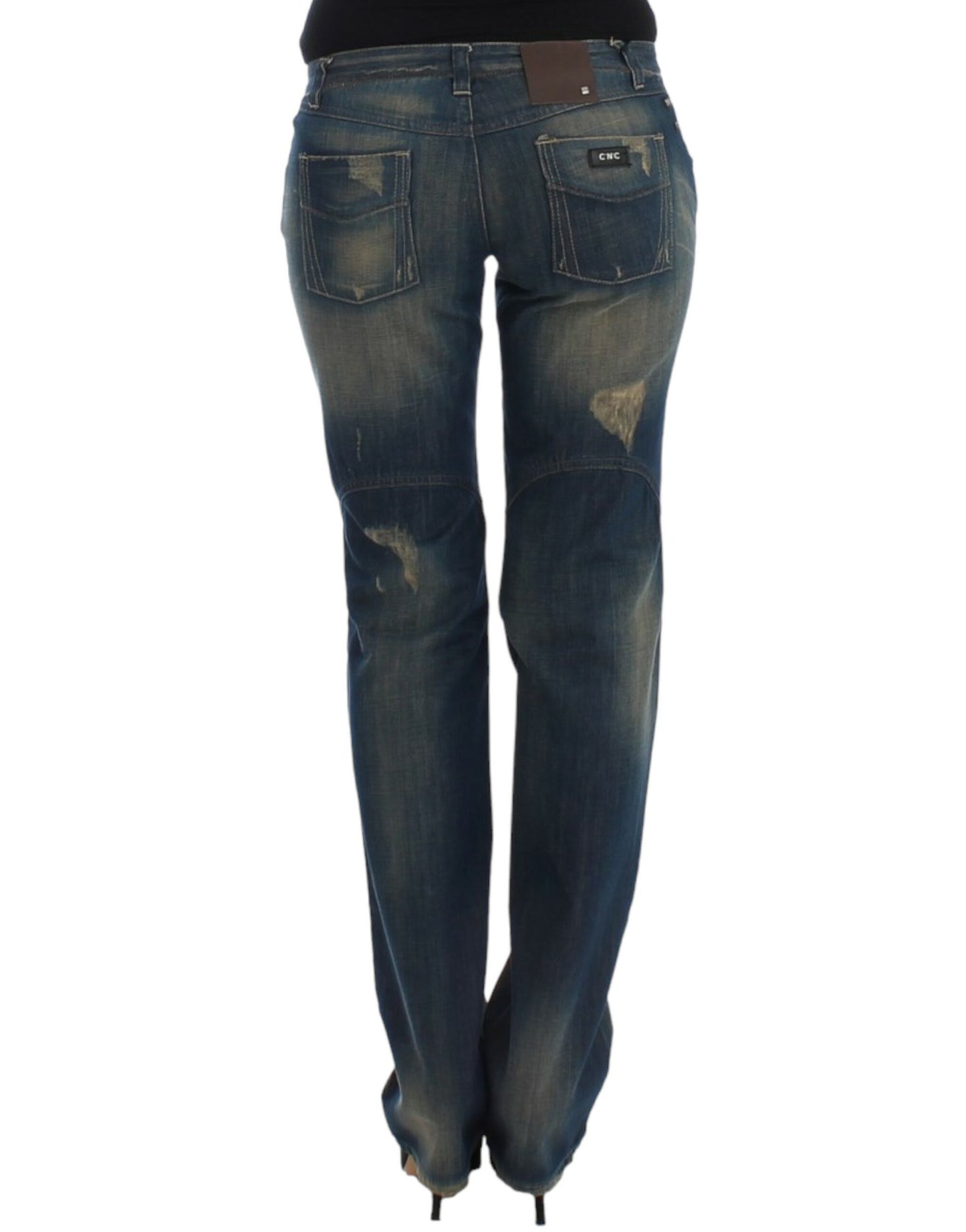 Costume National Blue straight leg jeans $552.00 Costume National Luzworld