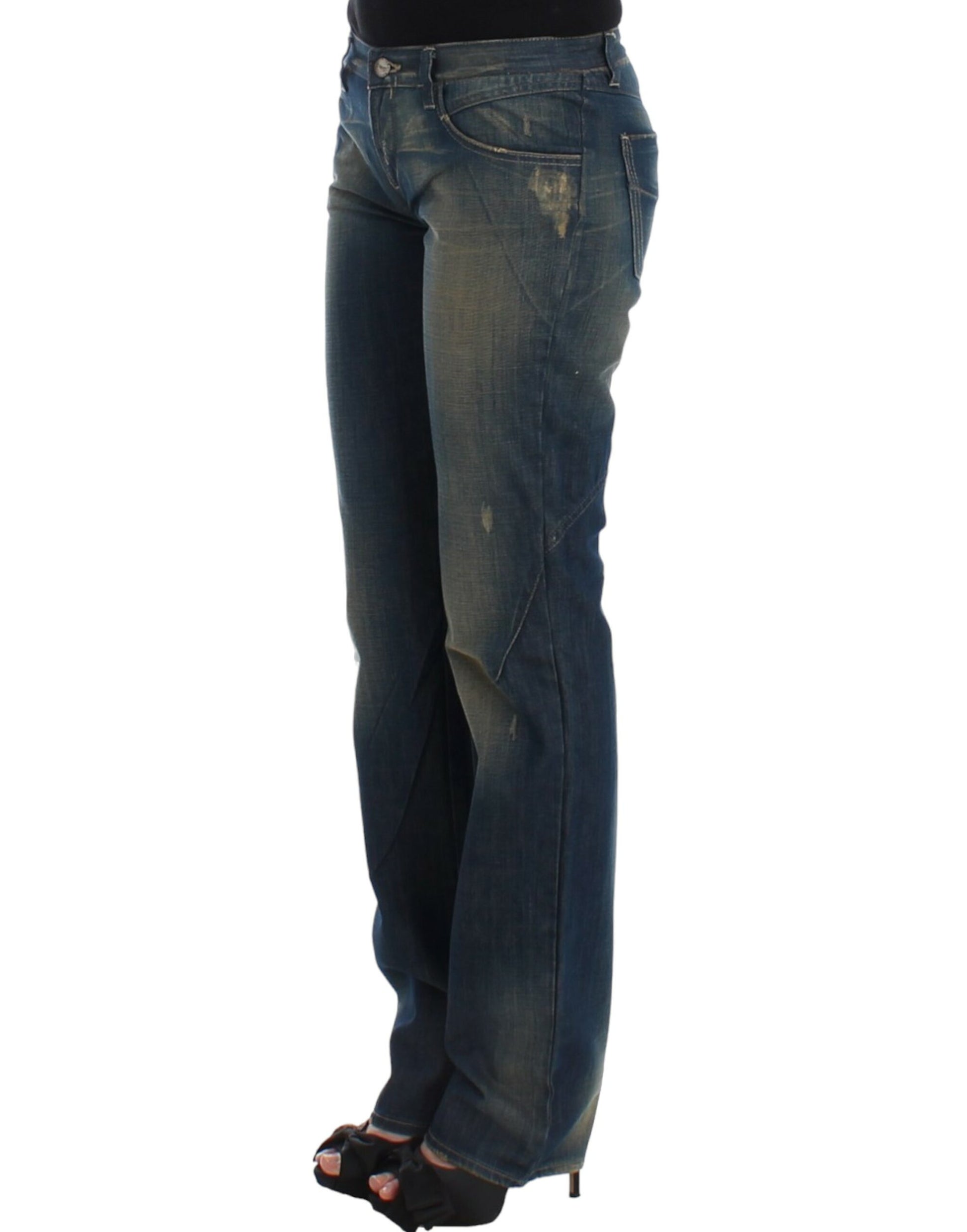 Costume National Blue straight leg jeans $552.00 Costume National Luzworld