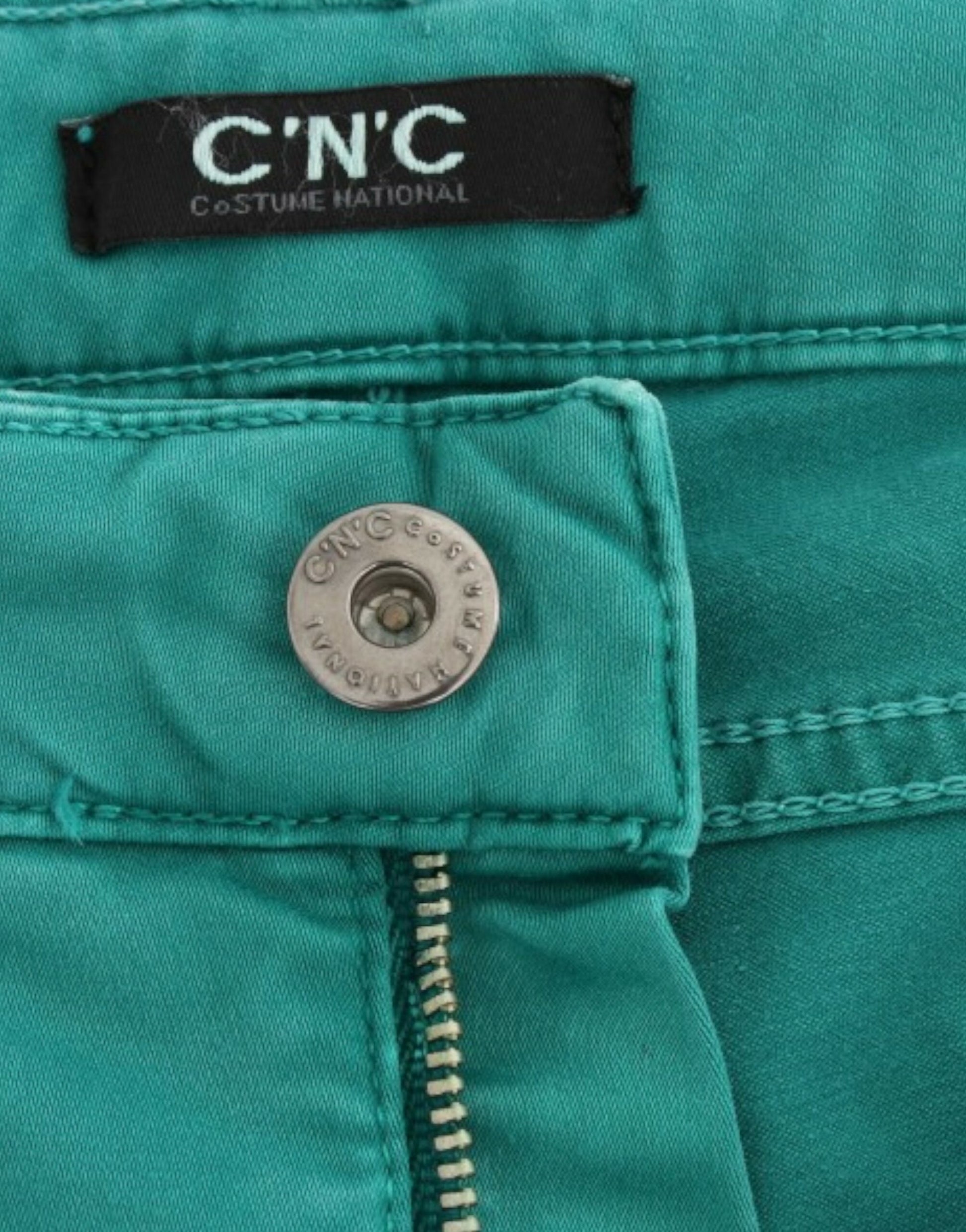 Costume National Green straight leg jeans $552.00 Costume National Luzworld