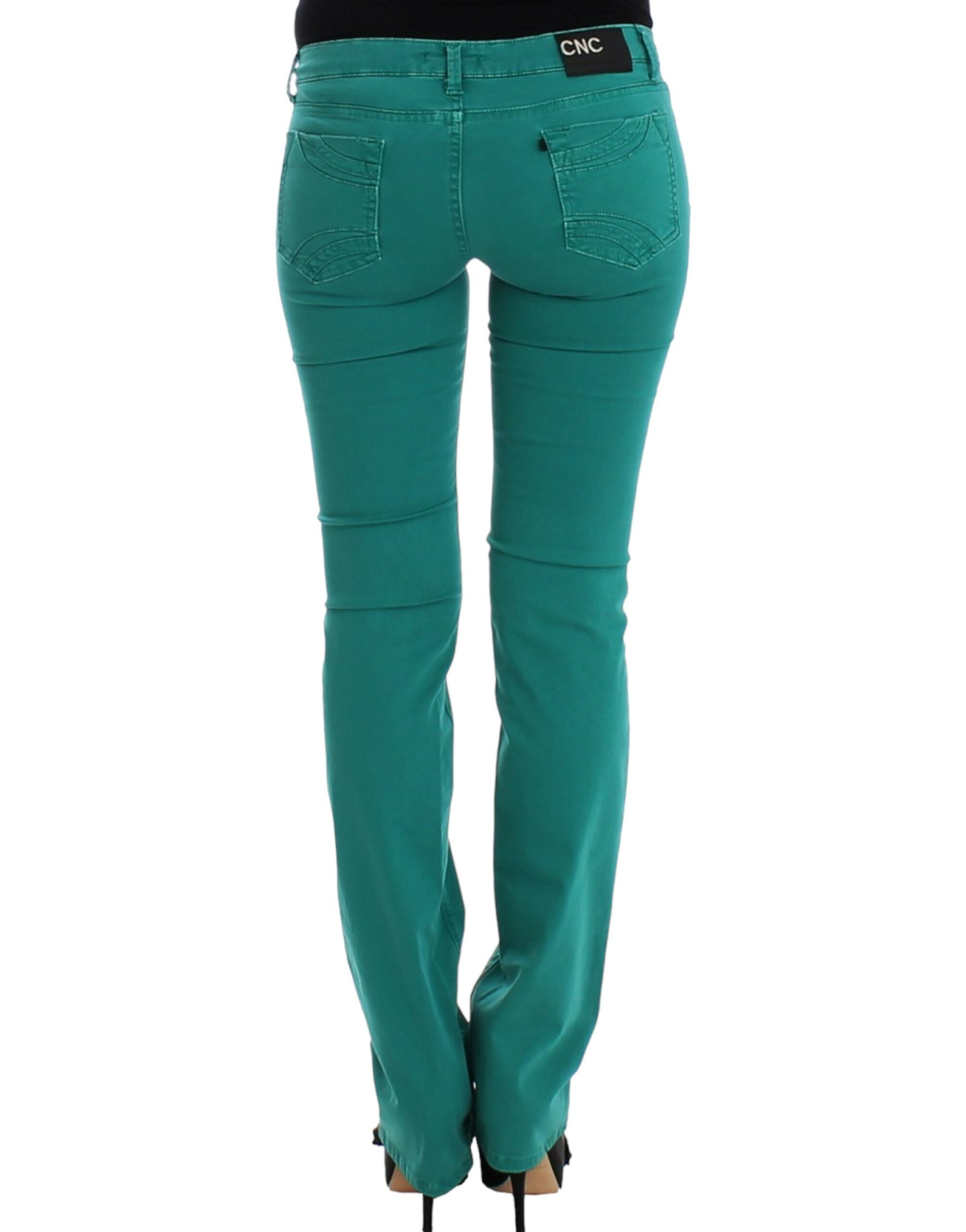 Costume National Green straight leg jeans $552.00 Costume National Luzworld