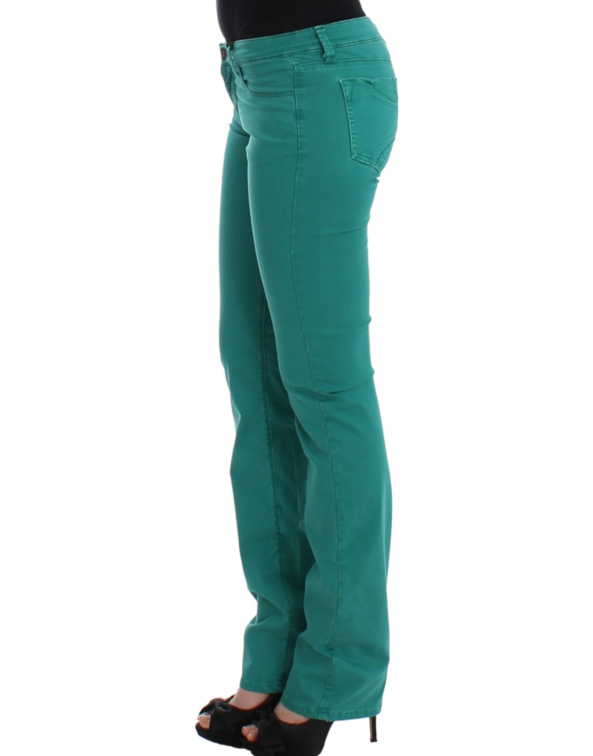 Costume National Green straight leg jeans $552.00 Costume National Luzworld