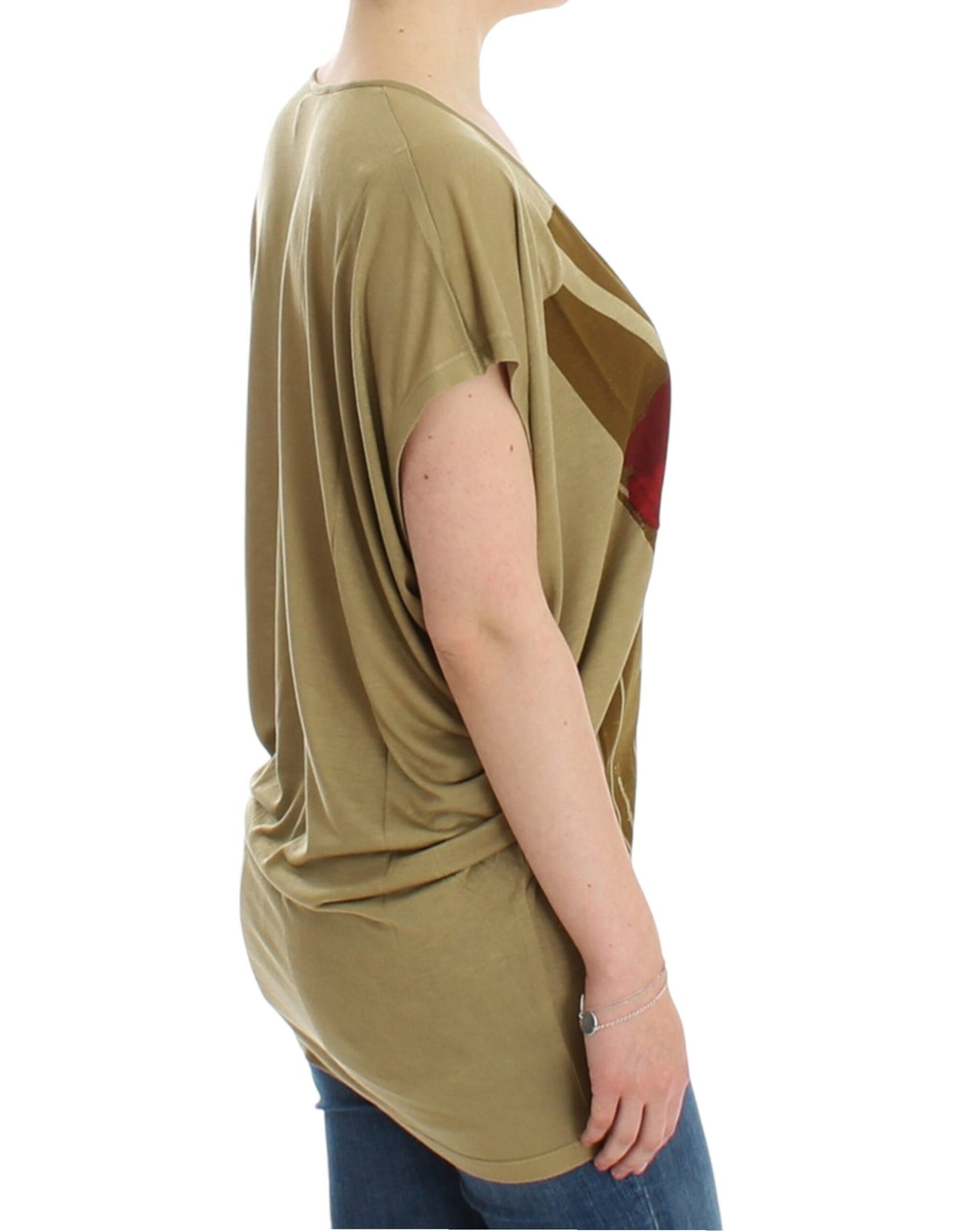 Costume National Green print shortsleeve t-shirt $255.00 Costume National Luzworld