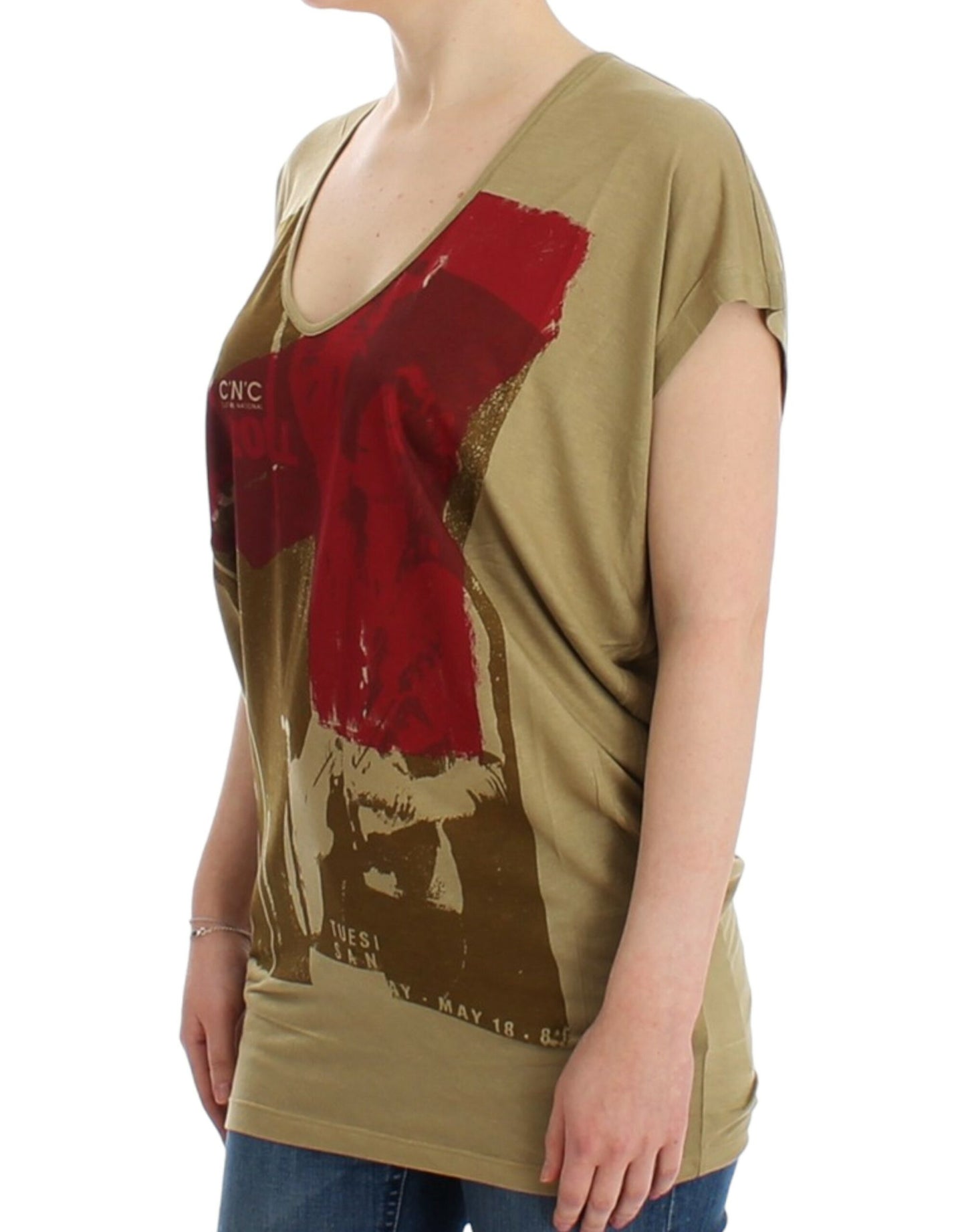 Costume National Green print shortsleeve t-shirt $255.00 Costume National Luzworld