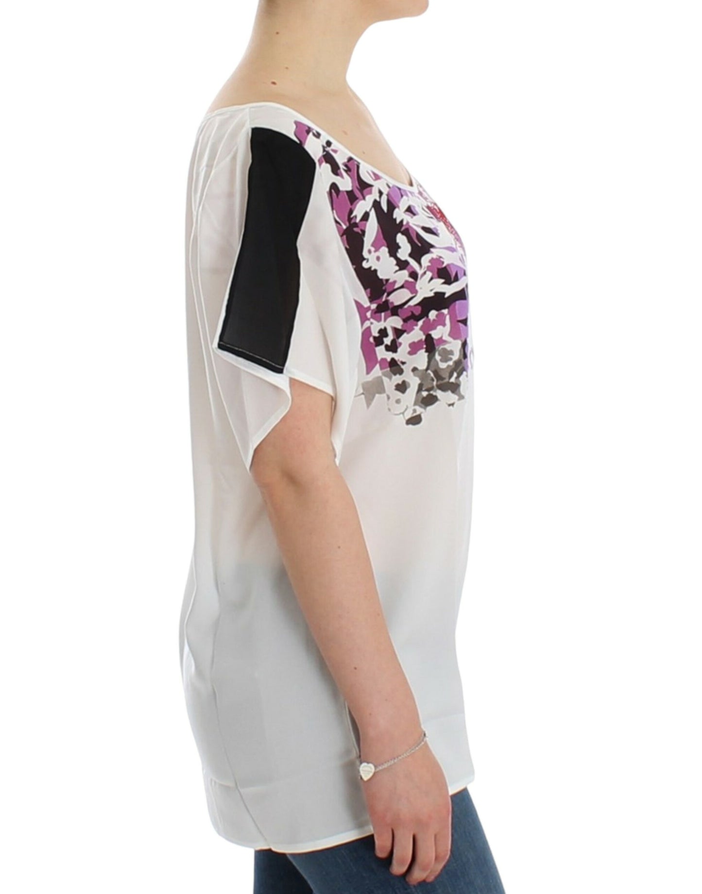 Costume National White motive print blouse $526.00 Costume National Luzworld