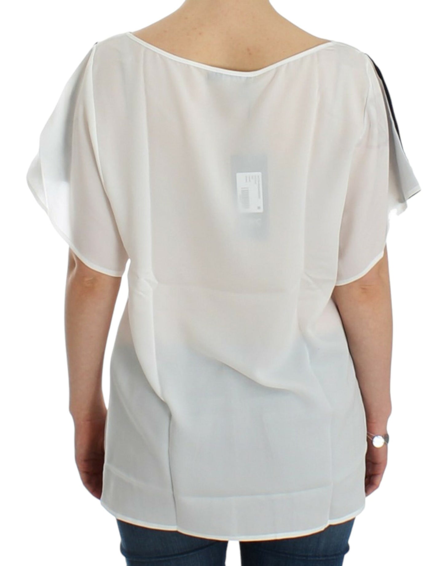 Costume National White motive print blouse $526.00 Costume National Luzworld