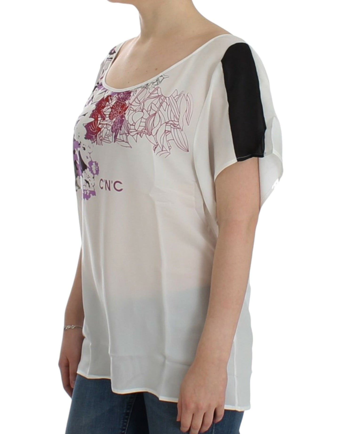 Costume National White motive print blouse $526.00 Costume National Luzworld