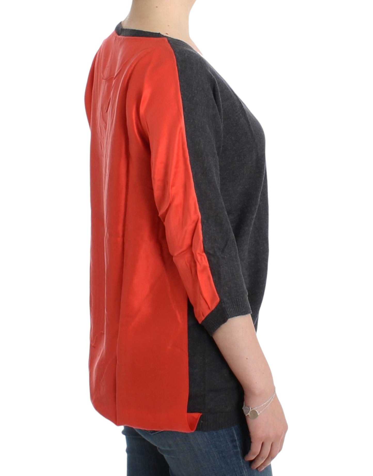 Costume National Gray short sleeved sweater $564.00 Costume National Luzworld
