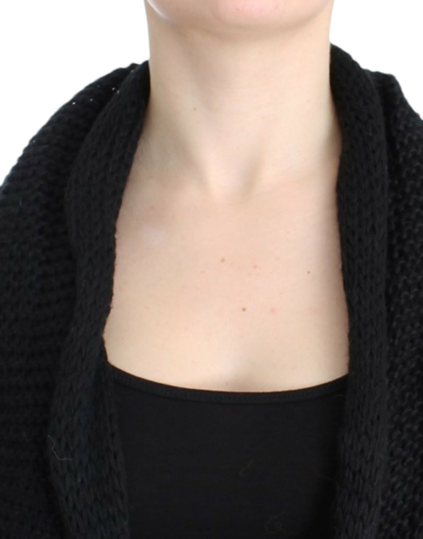 Costume National Black sleeveless knitted cardigan $853.00 Costume National Luzworld
