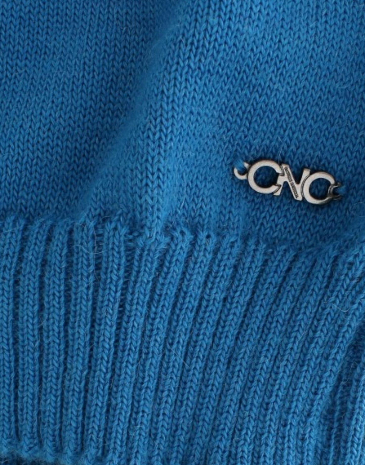 Costume National Blue knitted scoopneck sweater $624.00 Costume National Luzworld