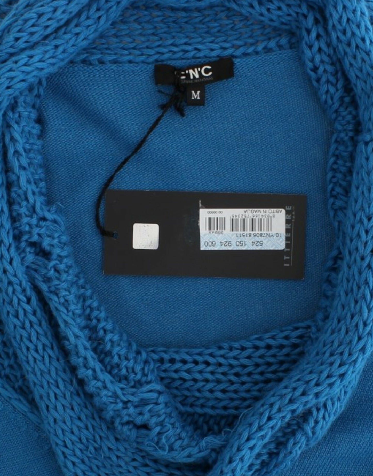 Costume National Blue knitted scoopneck sweater $624.00 Costume National Luzworld