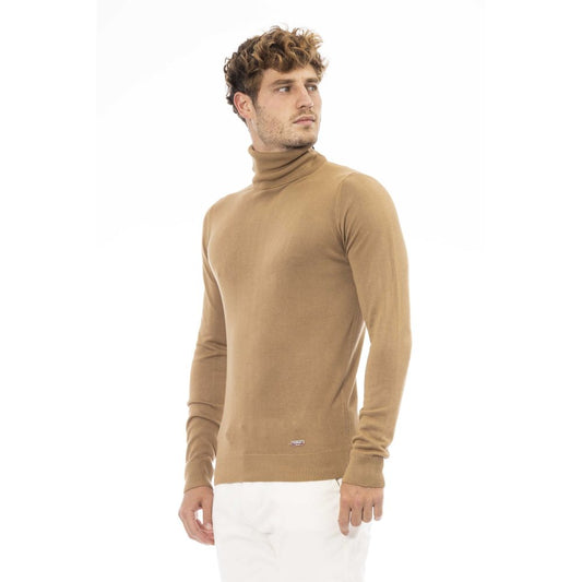 Baldinini Trend Beige Modal Men Sweater $564.00 Baldinini Trend Luzworld