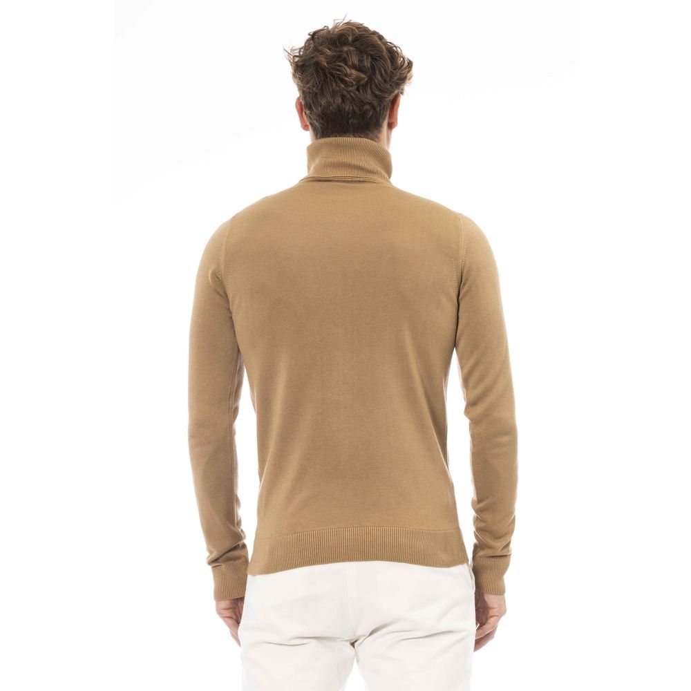 Baldinini Trend Beige Modal Men Sweater $564.00 Baldinini Trend Luzworld
