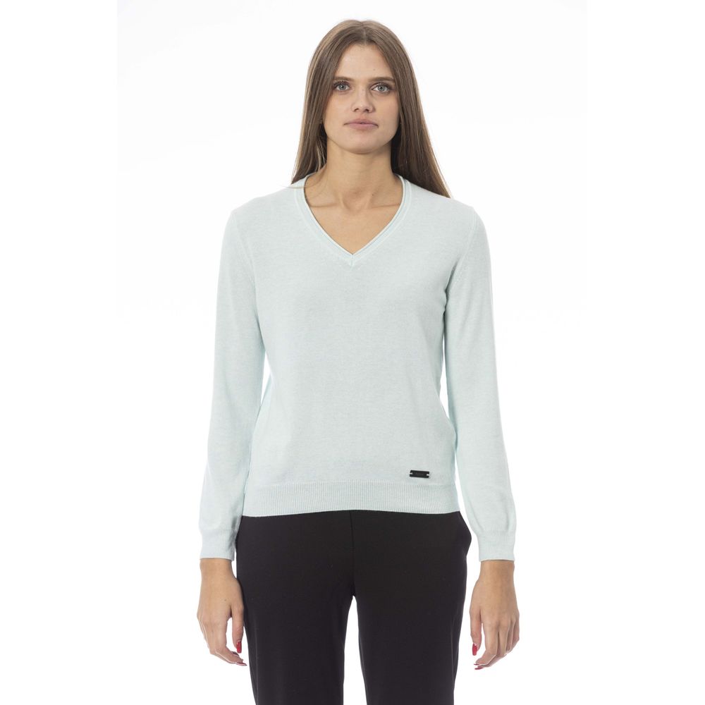 Baldinini Trend Light Blue Cashmere Women Sweater $457.00 Baldinini Trend Luzworld