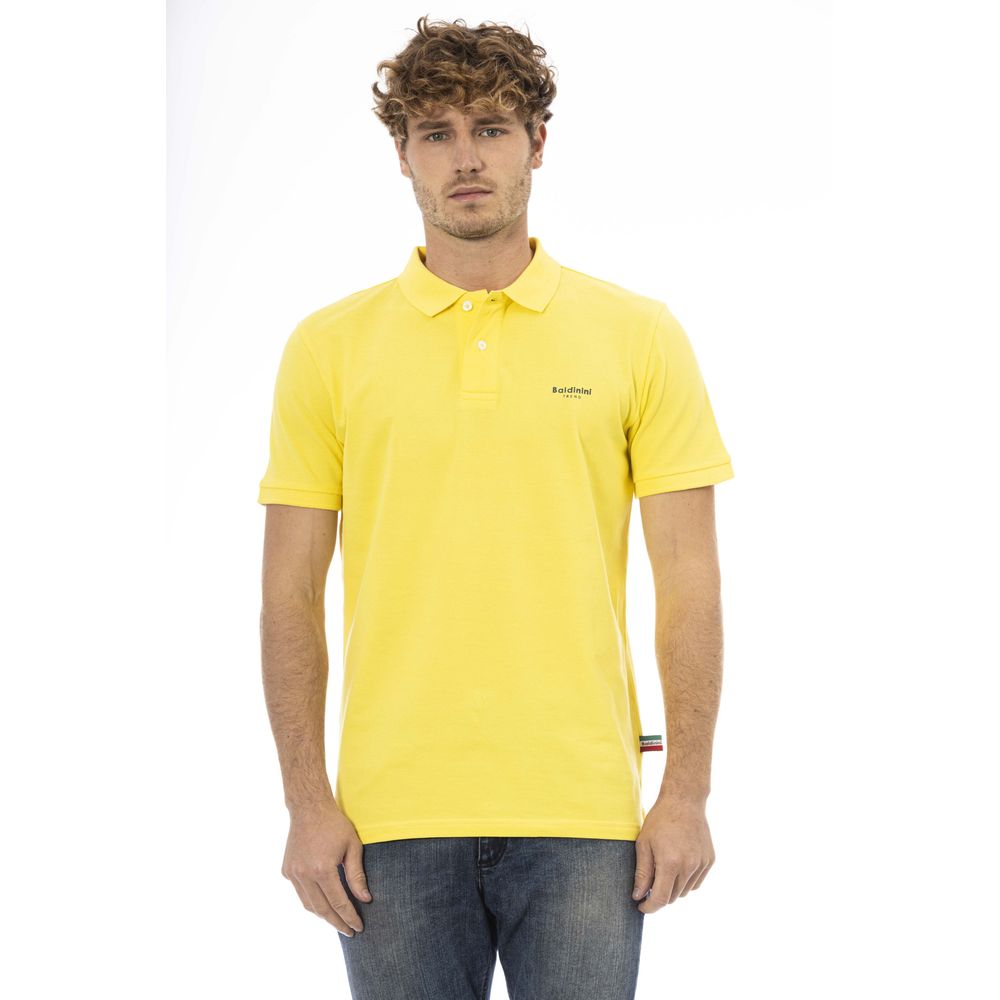 Baldinini Trend Yellow Cotton Men Polo Shirt $188.00 Baldinini Trend Luzworld