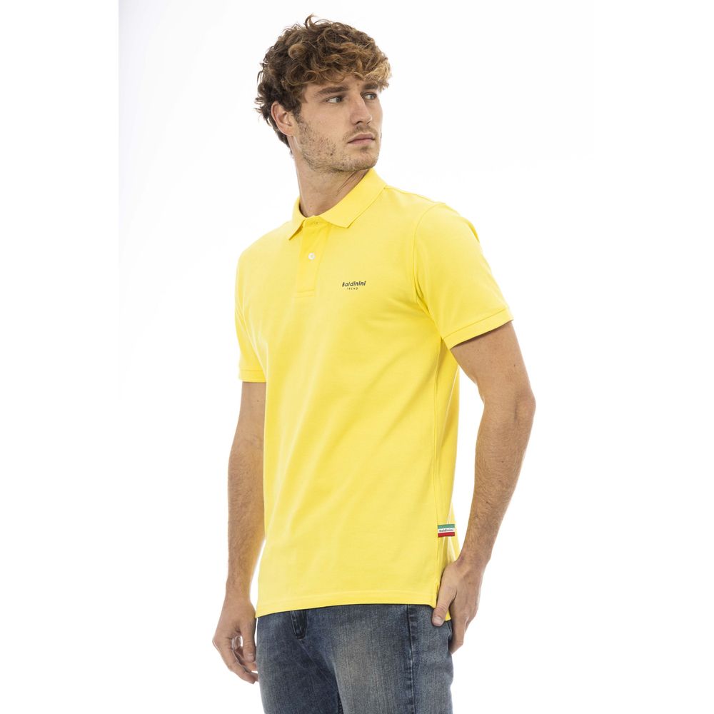 Baldinini Trend Yellow Cotton Men Polo Shirt $188.00 Baldinini Trend Luzworld