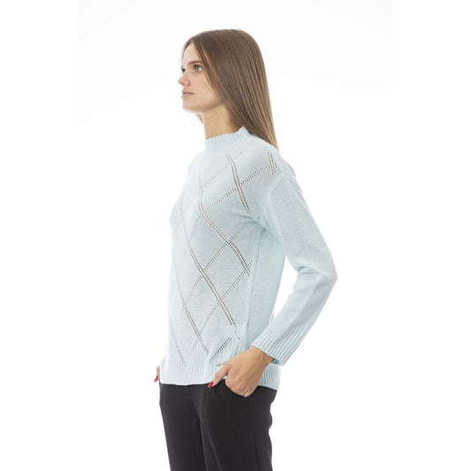 Baldinini Trend Light Blue Wool Women Sweater $581.00 Baldinini Trend Luzworld