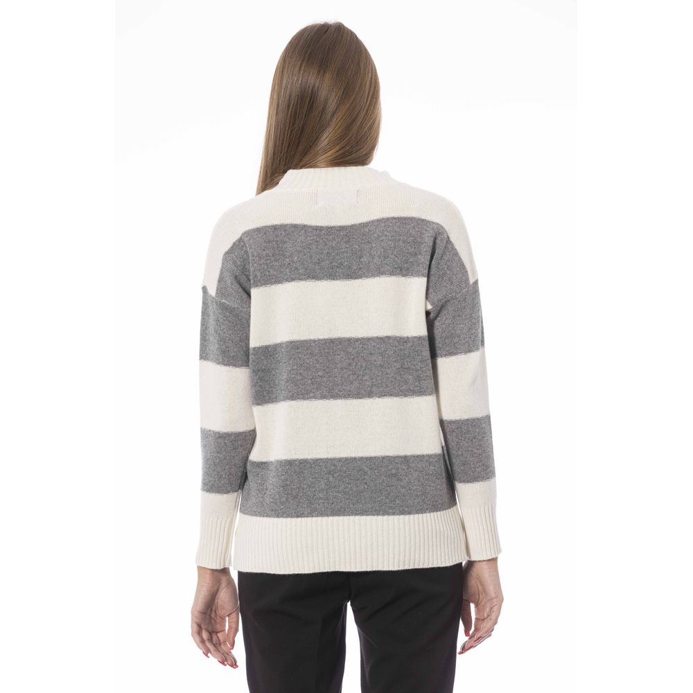 Baldinini Trend Gray Wool Women Sweater $581.00 Baldinini Trend Luzworld