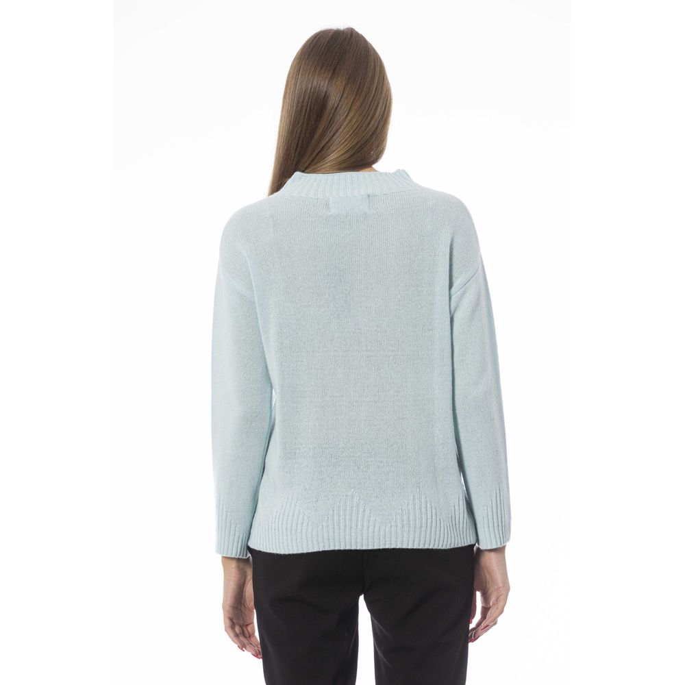 Baldinini Trend Light Blue Wool Women Sweater $581.00 Baldinini Trend Luzworld