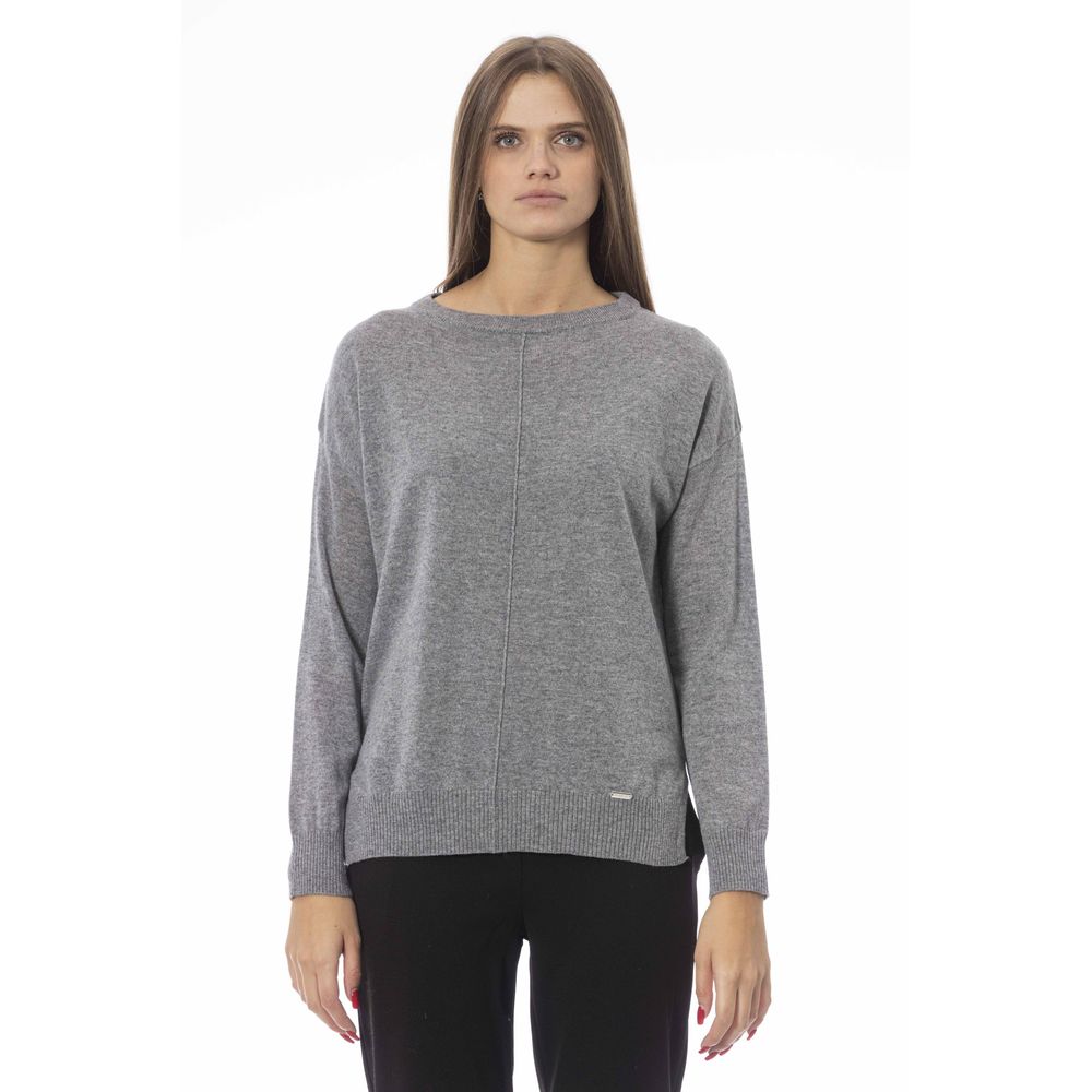 Baldinini Trend Gray Viscose Women Sweater $596.00 Baldinini Trend Luzworld