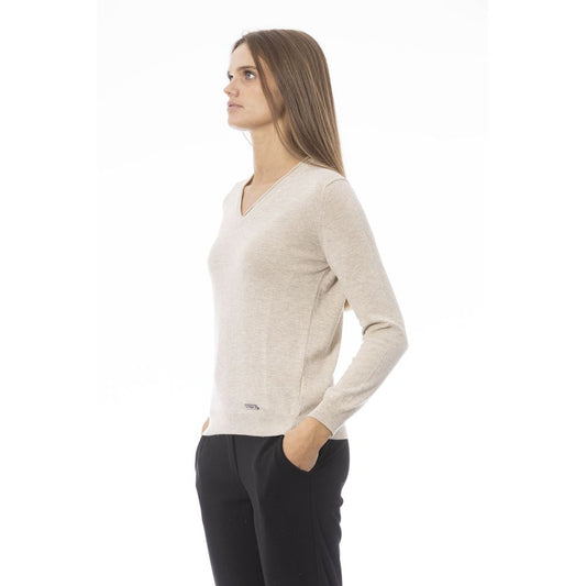 Baldinini Trend Beige Cashmere Women Sweater $457.00 Baldinini Trend Luzworld