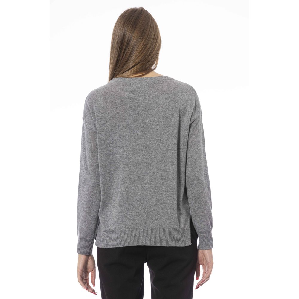 Baldinini Trend Gray Viscose Women Sweater $596.00 Baldinini Trend Luzworld