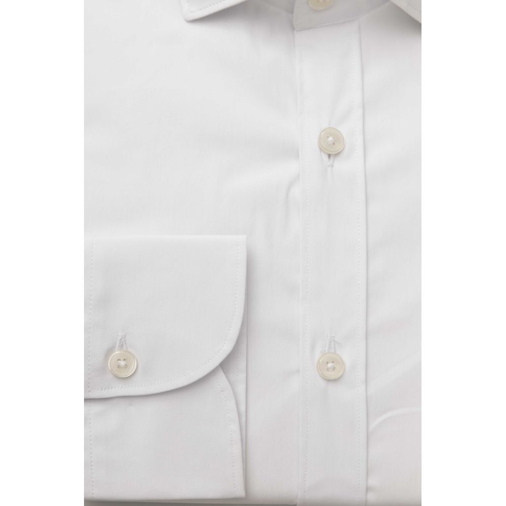 Bagutta White Cotton Men Shirt $243.00 Bagutta Luzworld