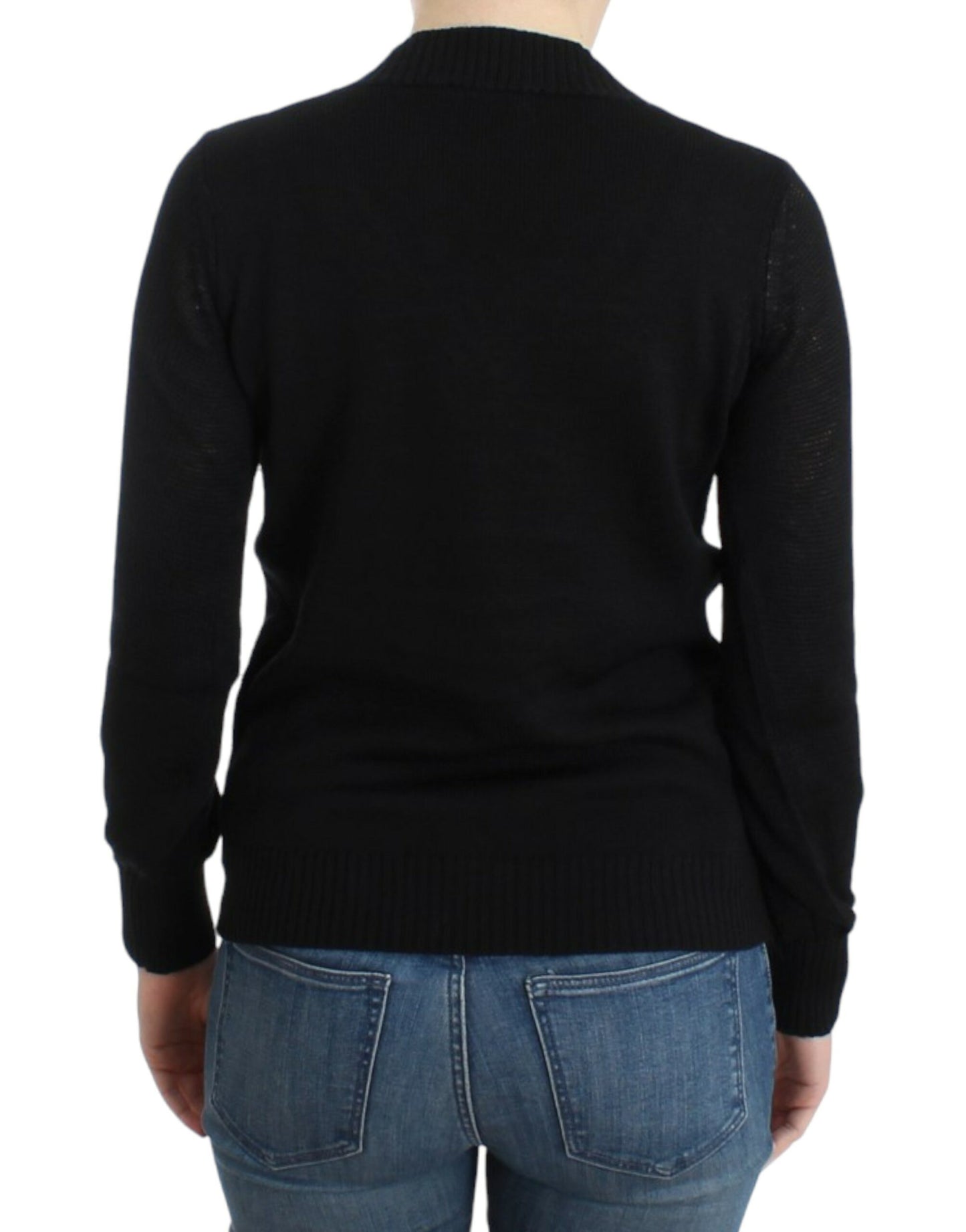 Costume National Black V-neck wool sweater $552.00 Costume National Luzworld