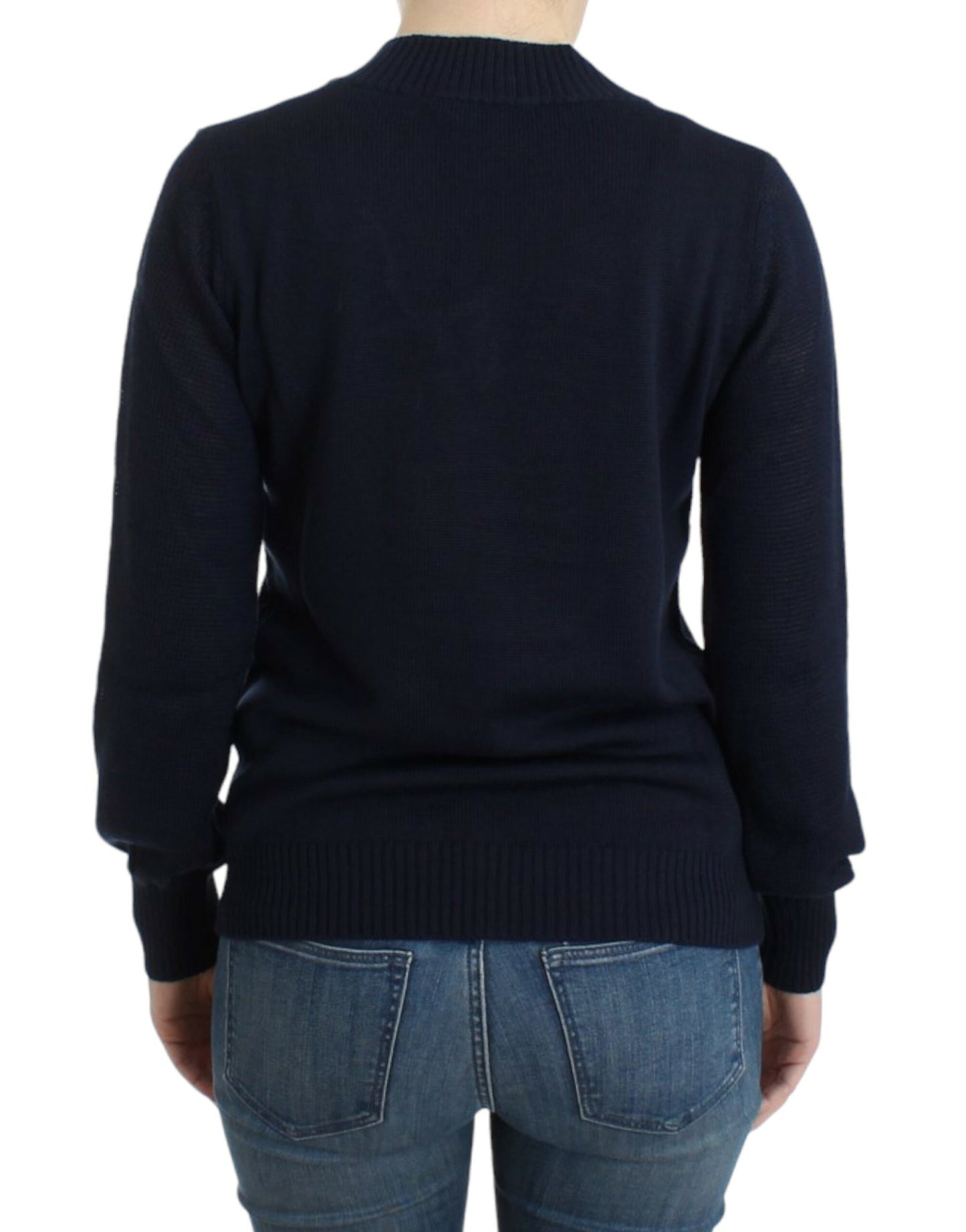 Costume National Dark blue V-neck wool sweater $552.00 Costume National Luzworld