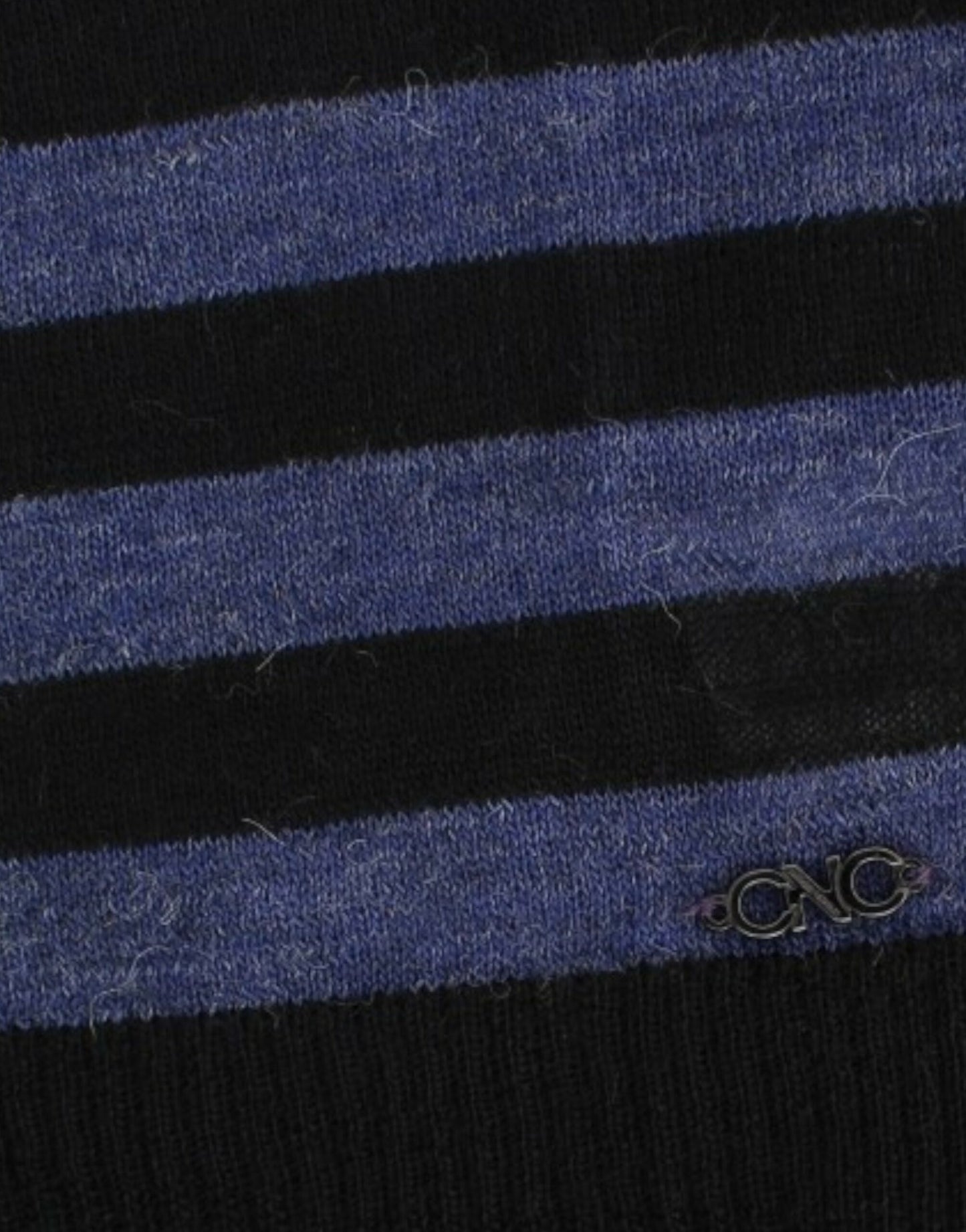 Costume National Black striped V-neck sweater $526.00 Costume National Luzworld
