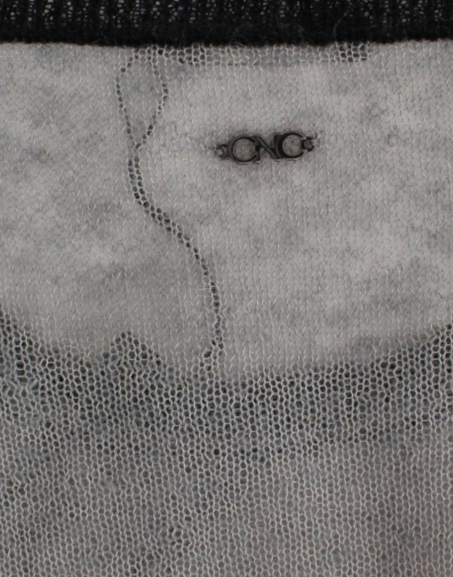 Costume National Gray embellished asymmetric sweater $624.00 Costume National Luzworld