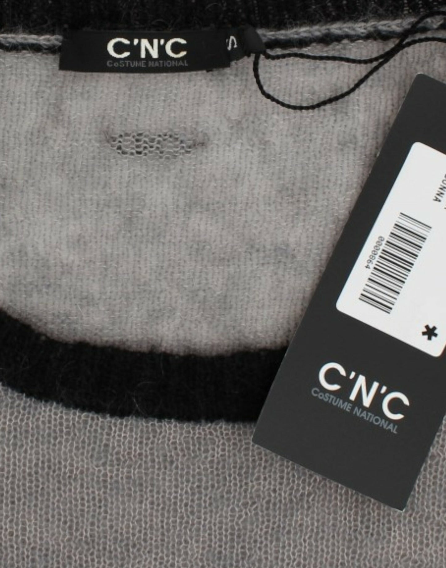 Costume National Gray embellished asymmetric sweater $624.00 Costume National Luzworld