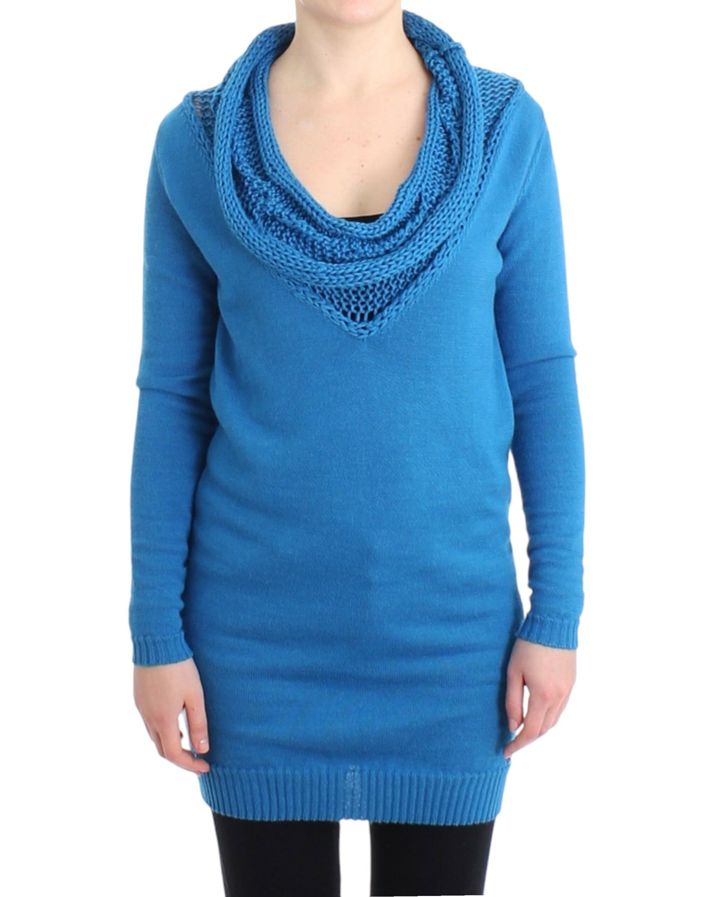 Costume National Blue scoopneck sweater $624.00 Costume National Luzworld
